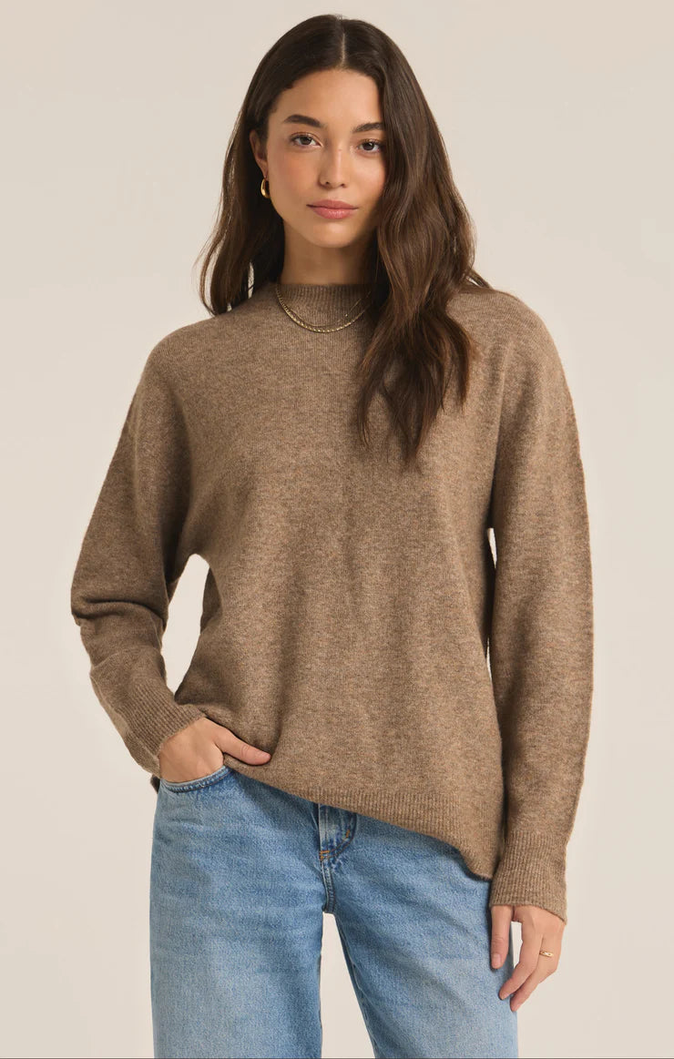 Designer Style Z Supply Gia Crew Neck Sweater Chai