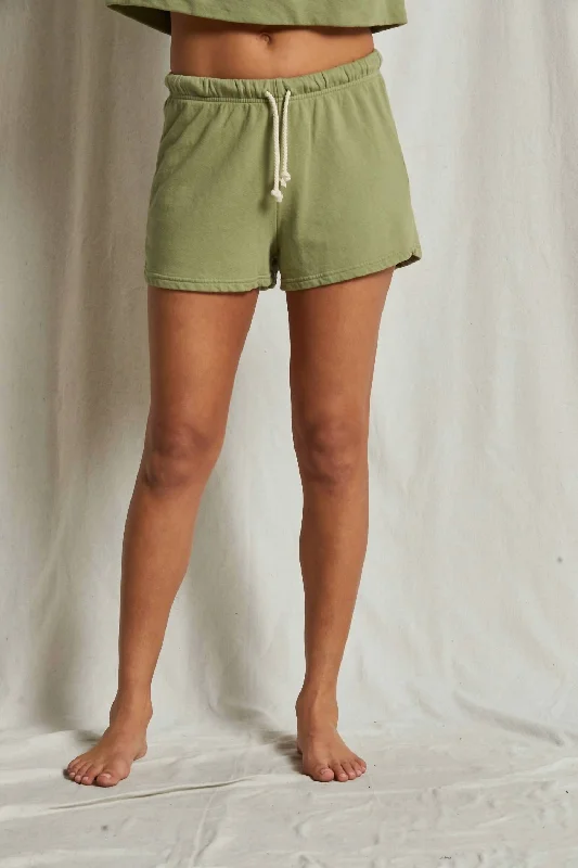 Elegant Style Layla Sweatshorts In Oil Green