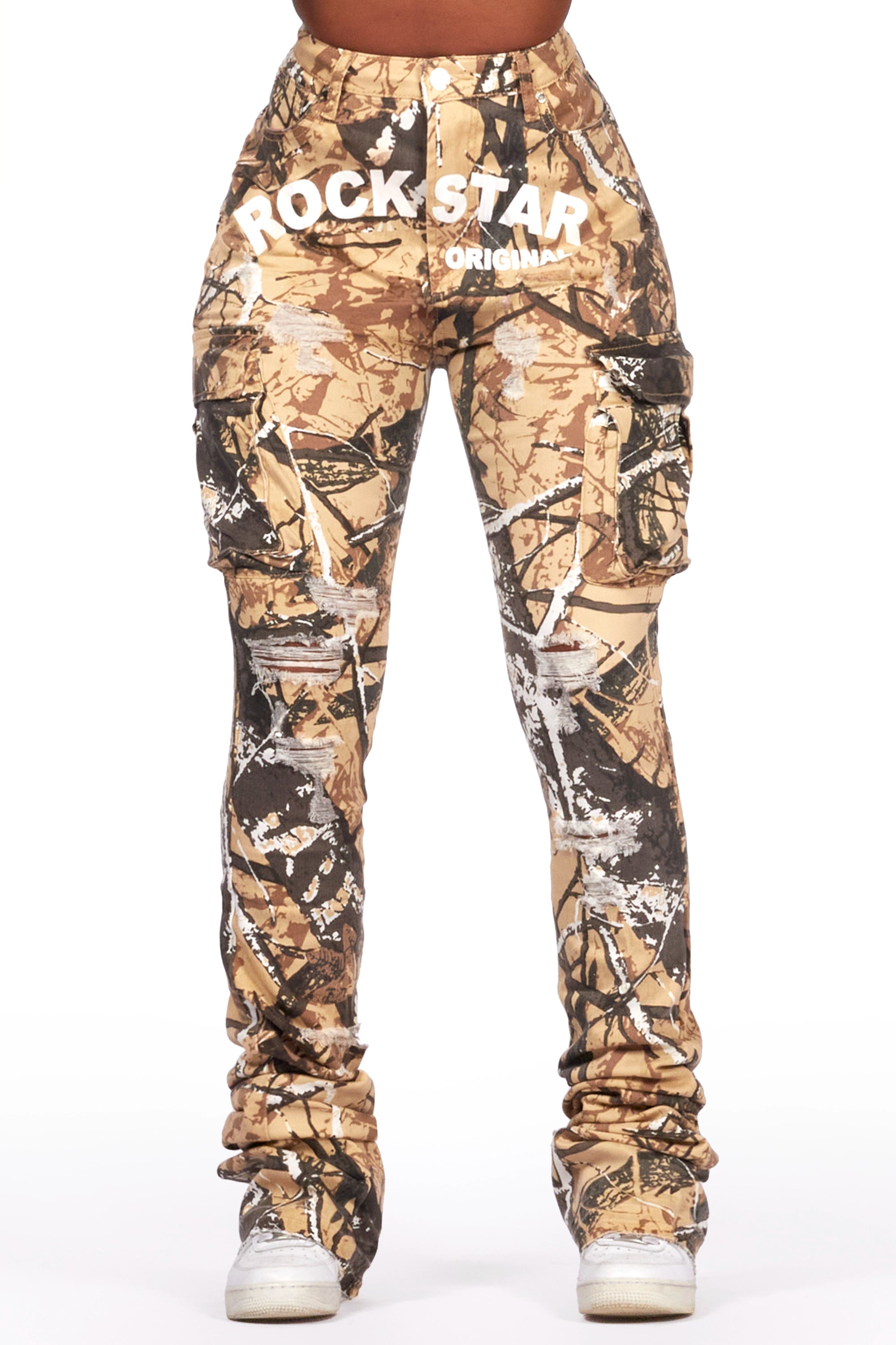Warm Winter Series Catrina Tree Camo Super Stacked Jean