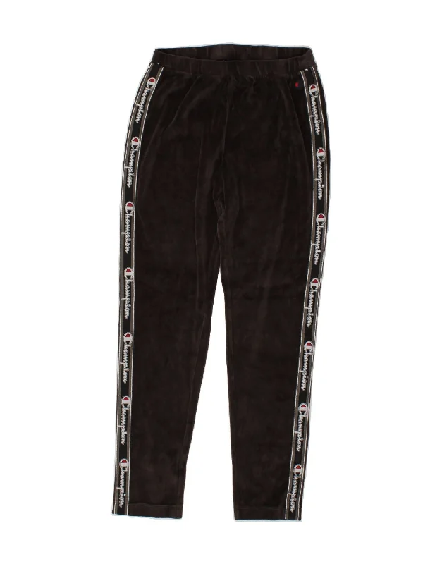 Windbreaker fashion CHAMPION Womens Graphic Tracksuit Trousers UK 18 XL Grey Cotton