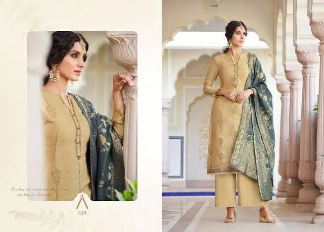 Warm Winter Series 1014 Anika Designer Printed Plazzo Suit