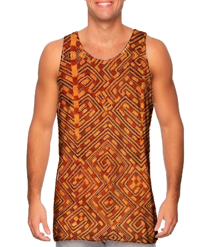 British casual African Tribal Kuba Cloth Snake