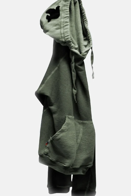 Single-shoulder Neck Design FreeCity SuperYumm Oversized Big Hoodie Bag Green