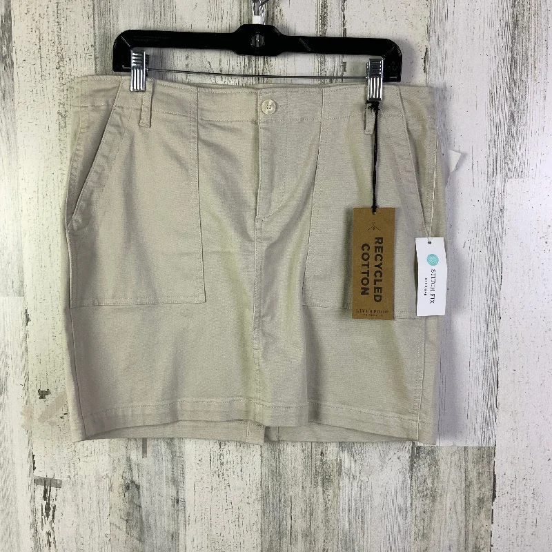 Knowledge And Elegance Skirt Mini & Short By Liverpool In Beige, Size: 14