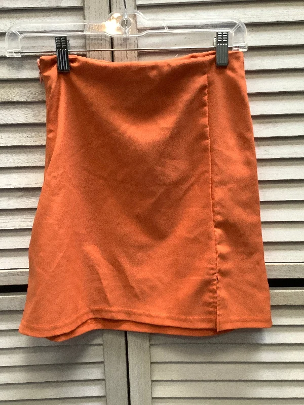 Wandering freely Skirt Mini & Short By Shein In Orange, Size: S