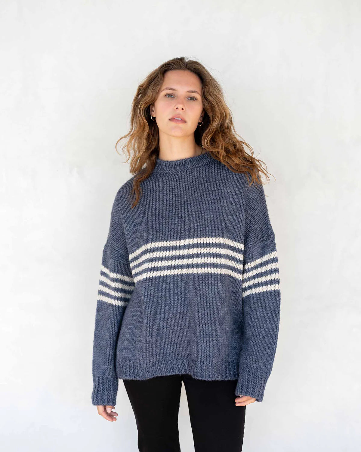 Minimal Style Mersea Seacoast Stripe Sweater Harbor Blue