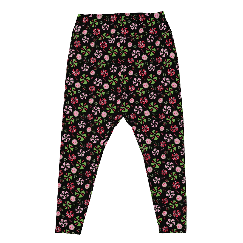 Floral Prints Funky Peppermint Plus Size Leggings