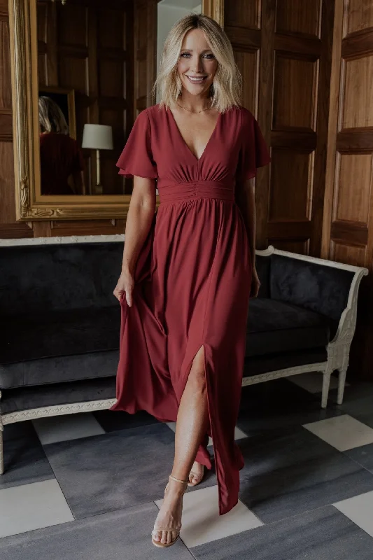 Moisture wicking Ramona Maxi Dress | Terracotta