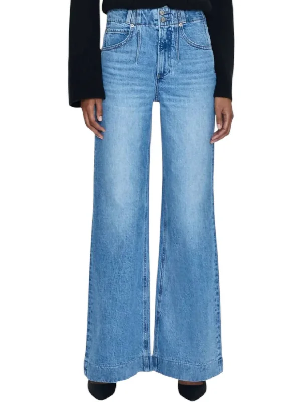 Mid-length Style Lana High Rise Wide Leg Jeans In Gallery