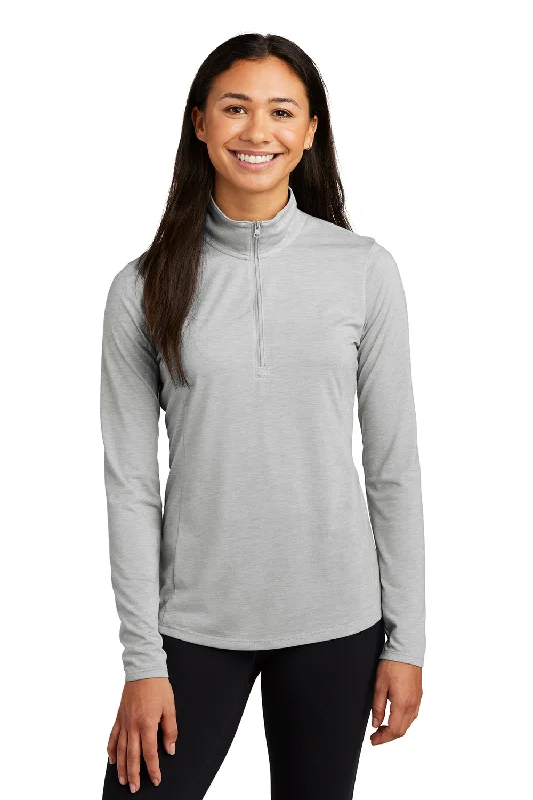 Body Design Sport-Tek Womens Moisture Wicking 1/4 Zip Sweatshirt - Heather Light Grey Body Design Sport-Tek Womens Moisture Wicking 1/4 Zip Sweatshirt - Heather Light Grey