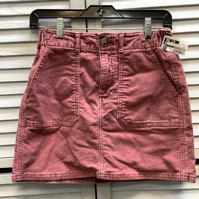 High-waisted pants style Skirt Mini & Short By American Eagle In Pink, Size: 0