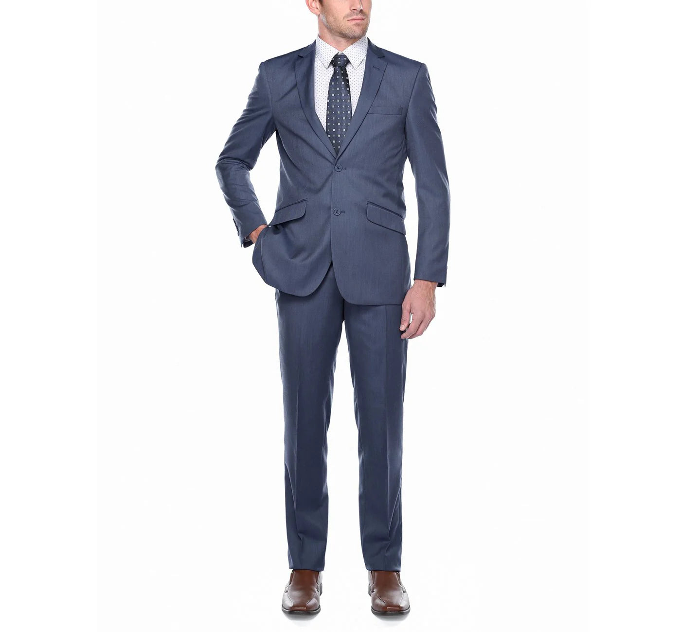 Carefree Style Ink Blue Slim Fit 2-Piece Suit