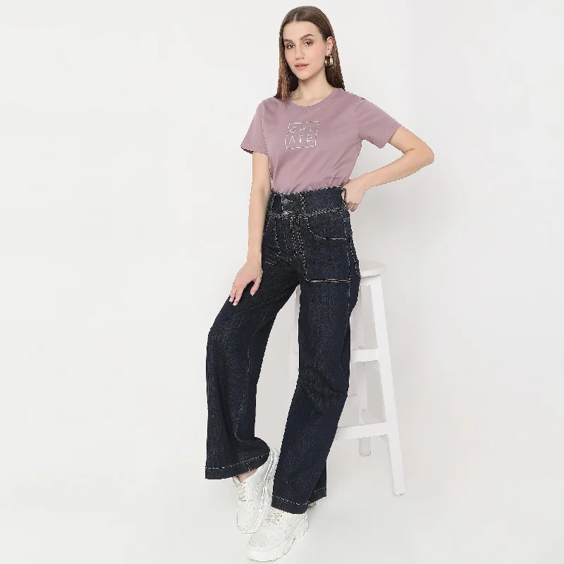 New Products Solid Round Neck T-Shirt