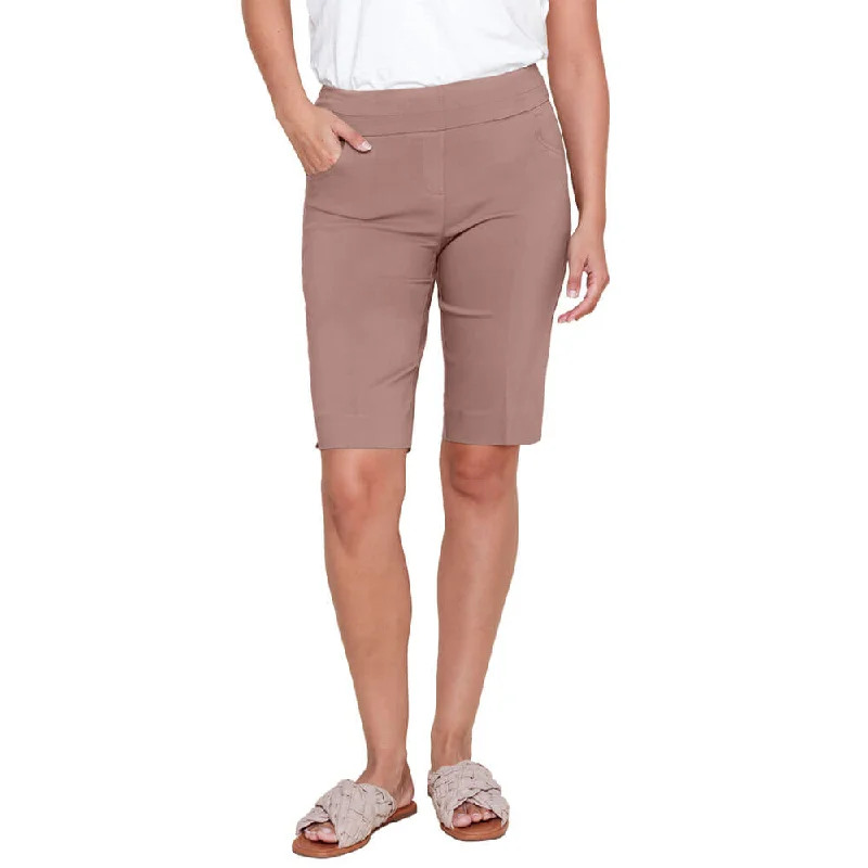 Stunning Fashion Renuar 11.5-Inch Pull On Bermuda Short - Walnut