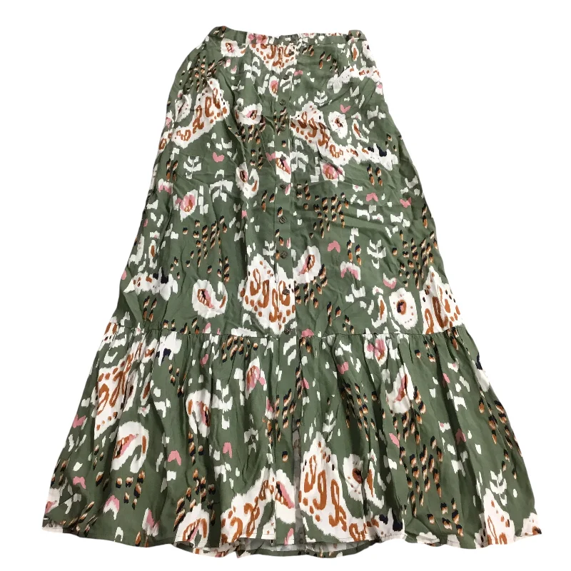 British Fashion Skirt Maxi By Dr2 In Olive, Size: S