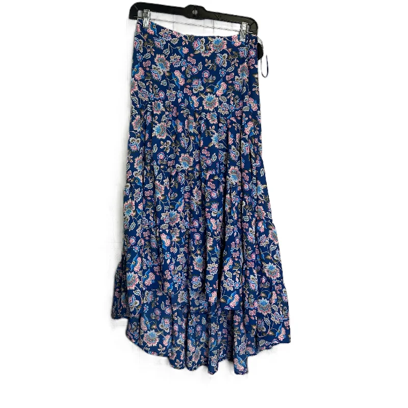 Bottom And Versatile Skirt Midi By Blue Rain In Blue, Size: M