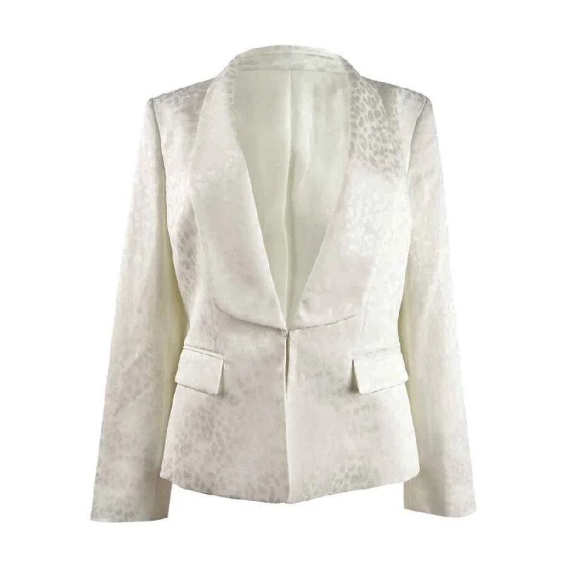 Sports And Leisure Kasper Women's Tonal-Print Shawl-Lapel Blazer