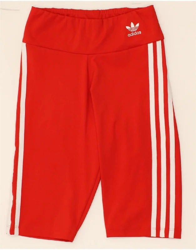 Single item design ADIDAS Womens Bermuda Sport Shorts UK 6 XS Red Polyester
