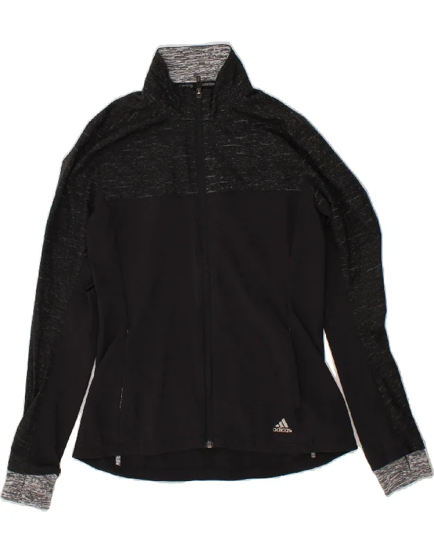 Unique Design ADIDAS Womens Running Tracksuit Top Jacket UK 8/10 Small Black Colourblock Unique Design ADIDAS Womens Running Tracksuit Top Jacket UK 8/10 Small Black Colourblock