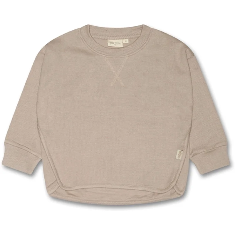 Unique prints Petit Piao® Simply Taupe Sweatshirt Waffle