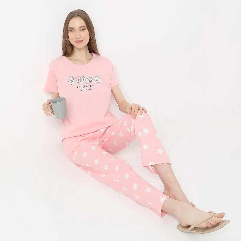 Girl Style Animal Print Straight Lounge T-Shirt