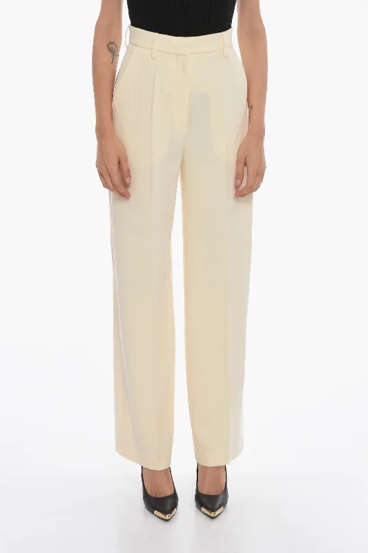 Unique Design Nanushka Bouclé-textured LANAI Tailored Pants with High Waist