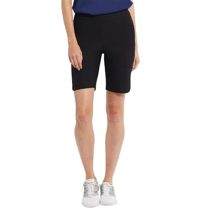Elegant Style Tribal Flatten It Pull On Short With Snap Slit - Black*