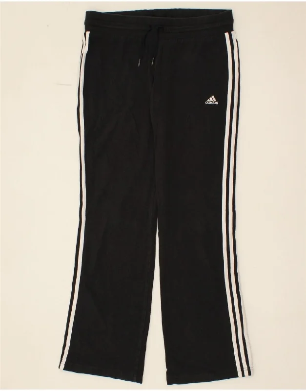 Double-sided Wear ADIDAS Womens Tracksuit Trousers UK 14 Large Black Cotton