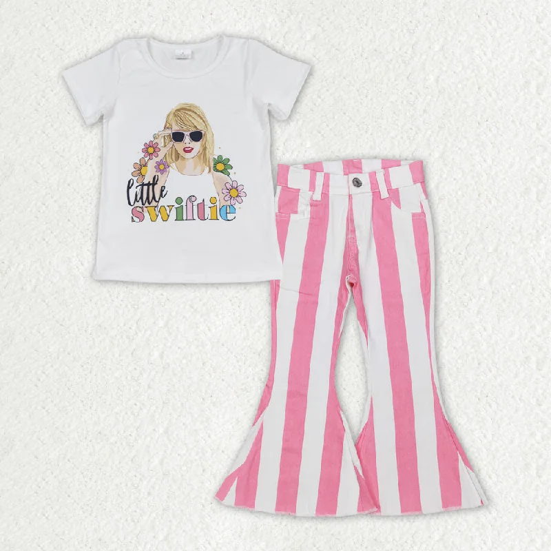 Body Design GSPO1599 Little Swiftie Top Pink Denim Pants Set