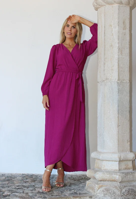 French Retro Tulip Hem V Neckline Dress