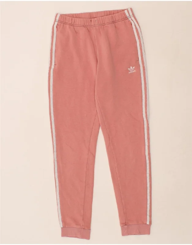 New Products ADIDAS Womens Tracksuit Trousers Joggers UK 8 Small  Pink Cotton