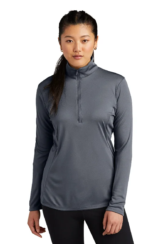 Sexy Fun Sport-Tek Womens Competitor Moisture Wicking 1/4 Zip Sweatshirt - Concrete Grey