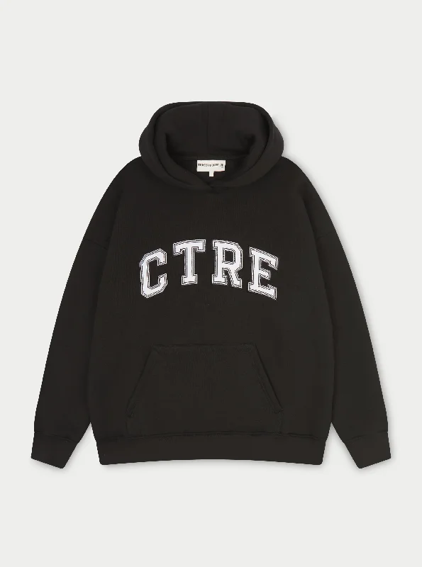 French Style CTRE OVERSIZED HOODIE - BLACK