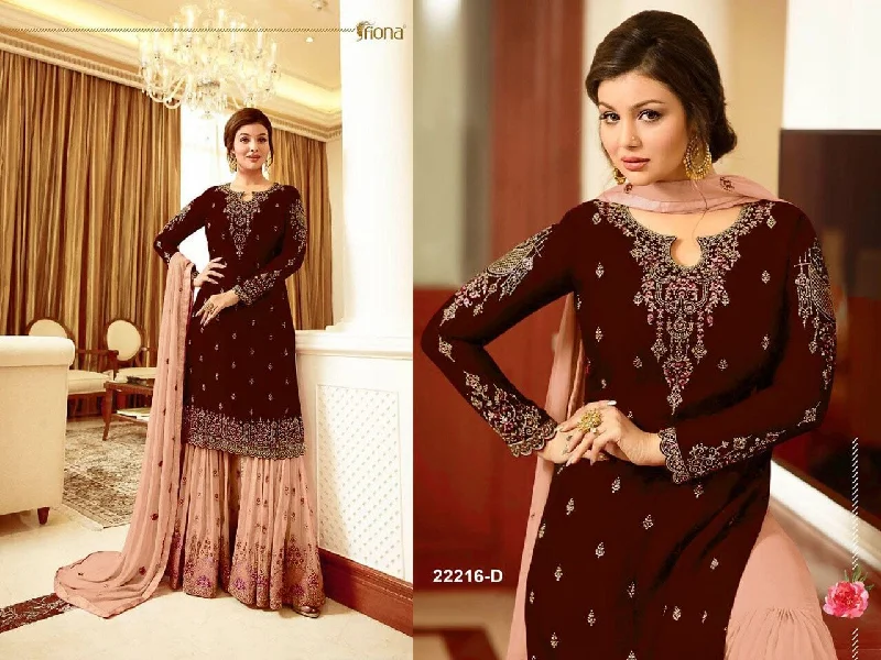 Elegant And Lazy 22216D Designer Georgette Sharara Suit