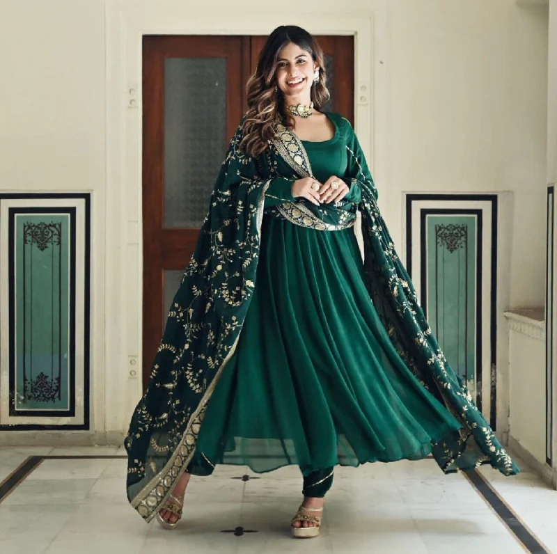 Elegant Style Fancy Wear Designer Georgette Anarkali Suit