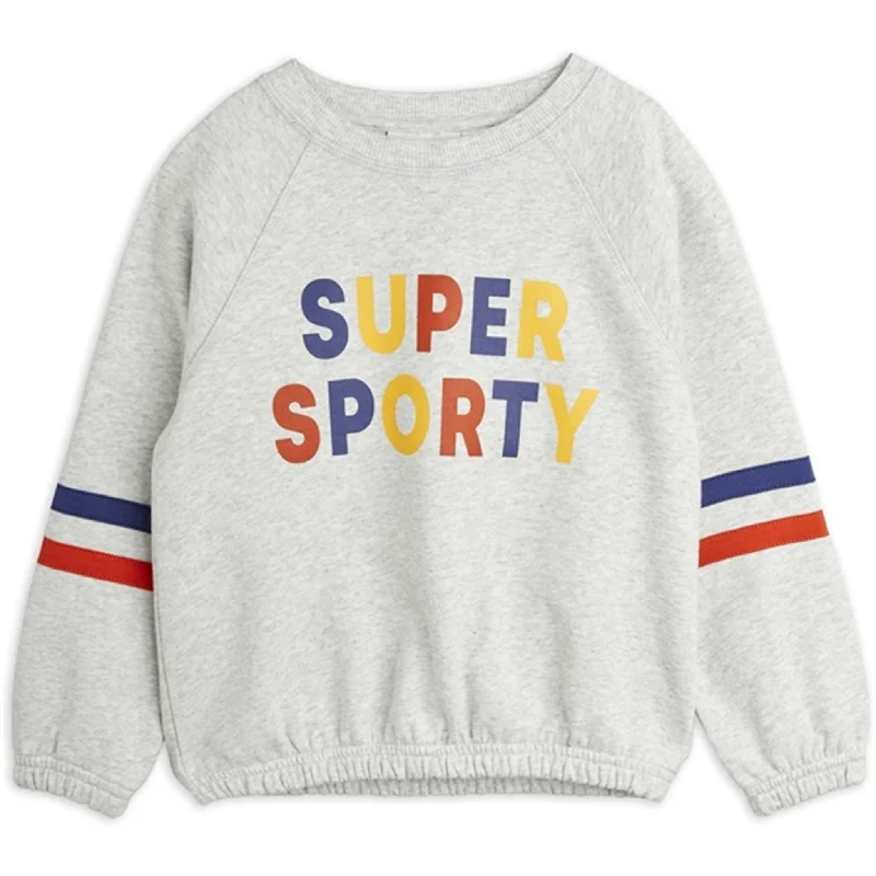 Ultra-lightweight Mini Rodini Grey Melange Super Sporty Sp Sweatshirt