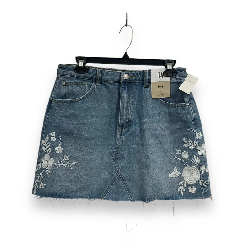 Street Fashion Skirt Mini & Short By Clothes Mentor In Blue Denim, Size: 10