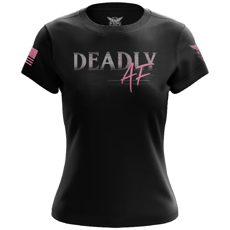 Elegant And Simple Deadly AF Women's Short Sleeve Shirt