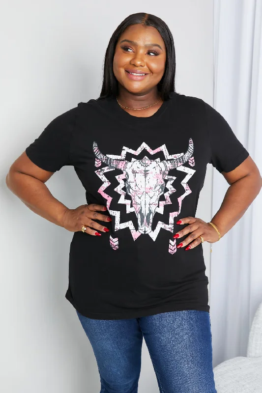 Fashion Elements mineB Full Size Graphic Round Neck Tee Shirt
