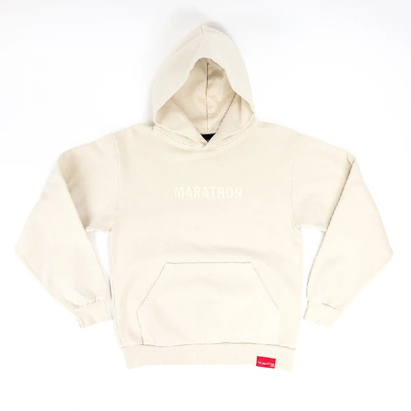 Versatile Items Marathon Leisure Tonal Hoodie - Cream
