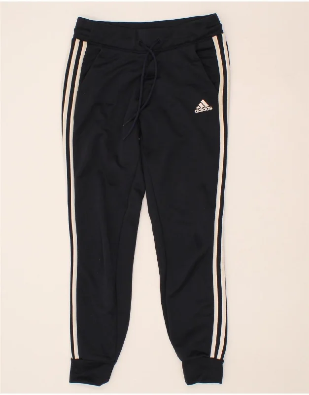 Cool Breeze At Night ADIDAS Womens Tracksuit Trousers Joggers UK 8/10 Small Navy Blue Polyester Cool Breeze At Night ADIDAS Womens Tracksuit Trousers Joggers UK 8/10 Small Navy Blue Polyester