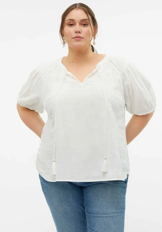 Leisure Travel Vero Moda Curve Kisy Wone Top, Snow White