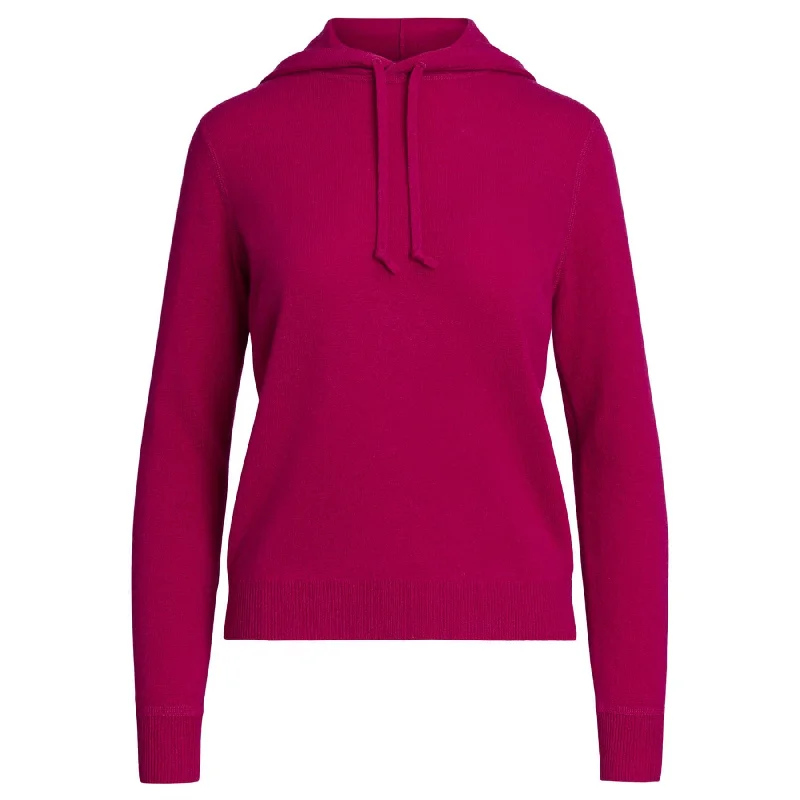 Fresh And Simple Womens RLX Cashmere Hoodie Fuchsia Berry - AW24