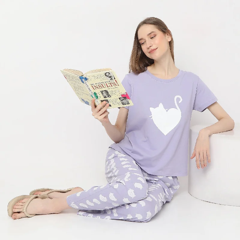 Low-key Luxury Animal Print Crew Neck Lounge T-Shirt