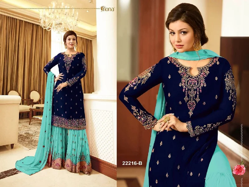 Trendy Items 22216B Designer Georgette Sharara Suit