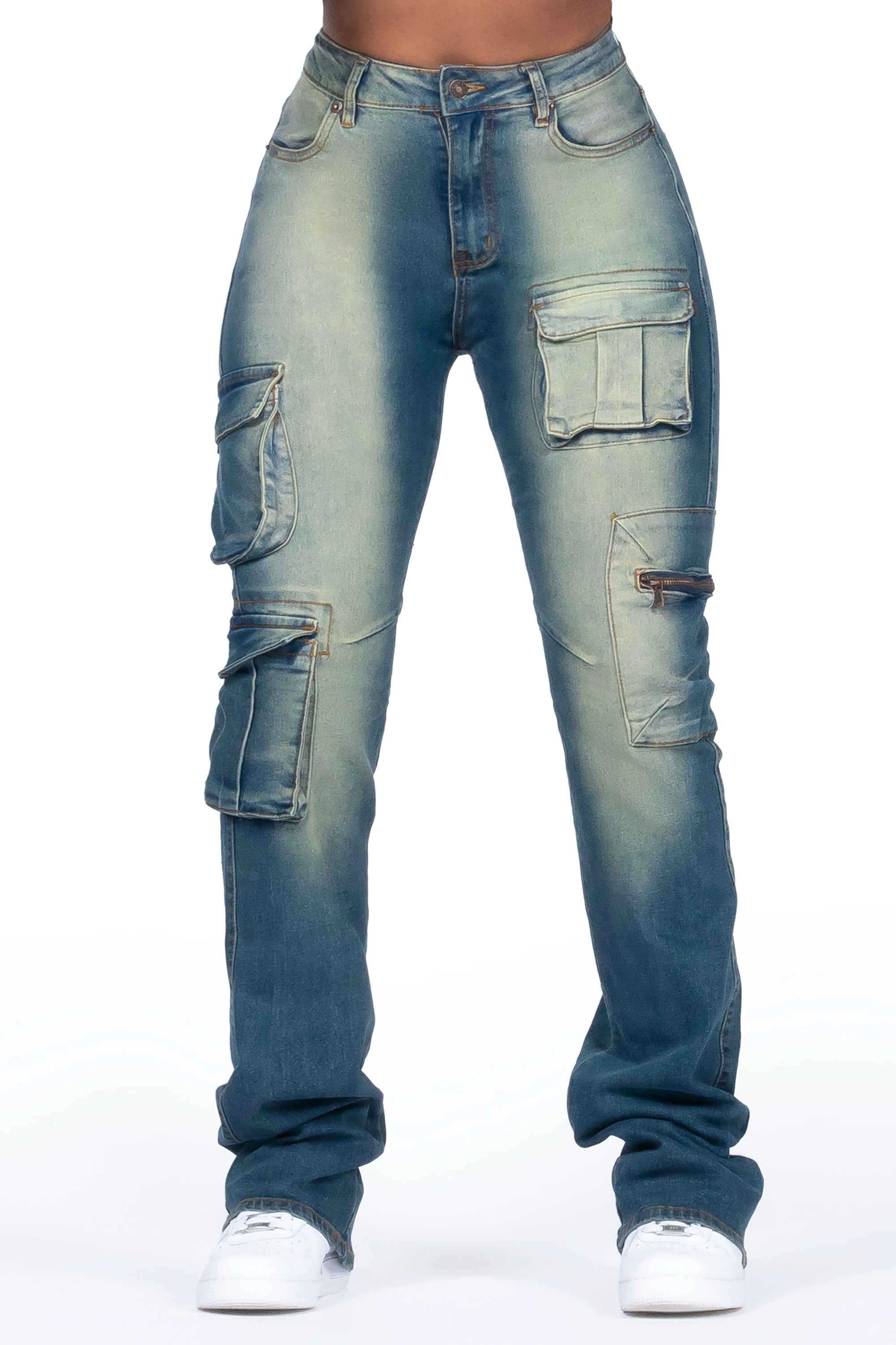 Denim Design Corrine Tinted Dark Wash Super Stacked Jean