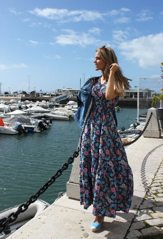 Simple Style Floral V Neckline Dress