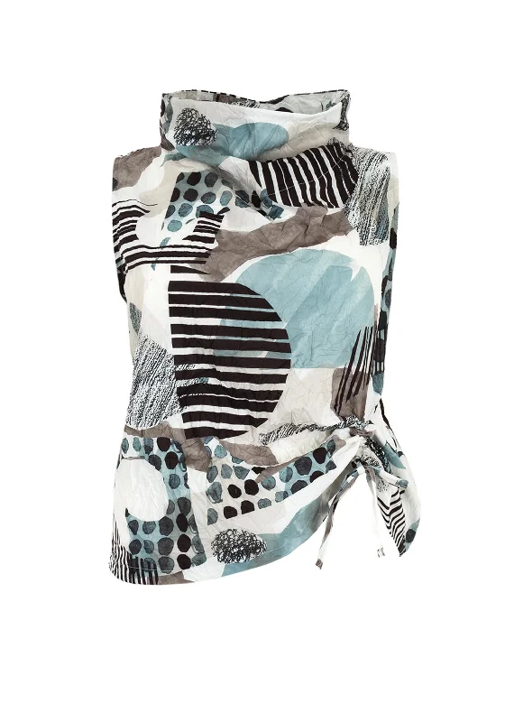 Sports And Leisure Ever Sassy Stoney Alley Cowl Neck Top, Multi