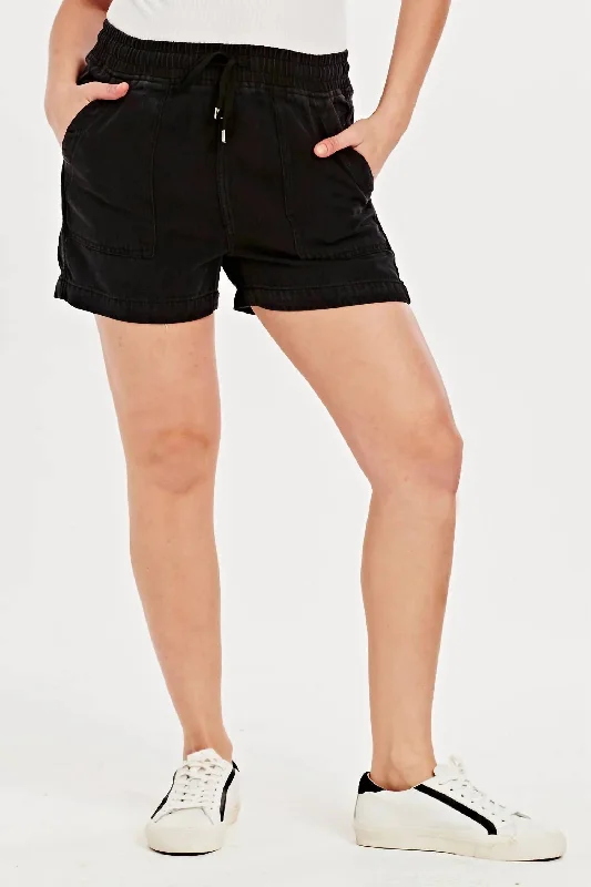 Carefree Camille Black Shorts