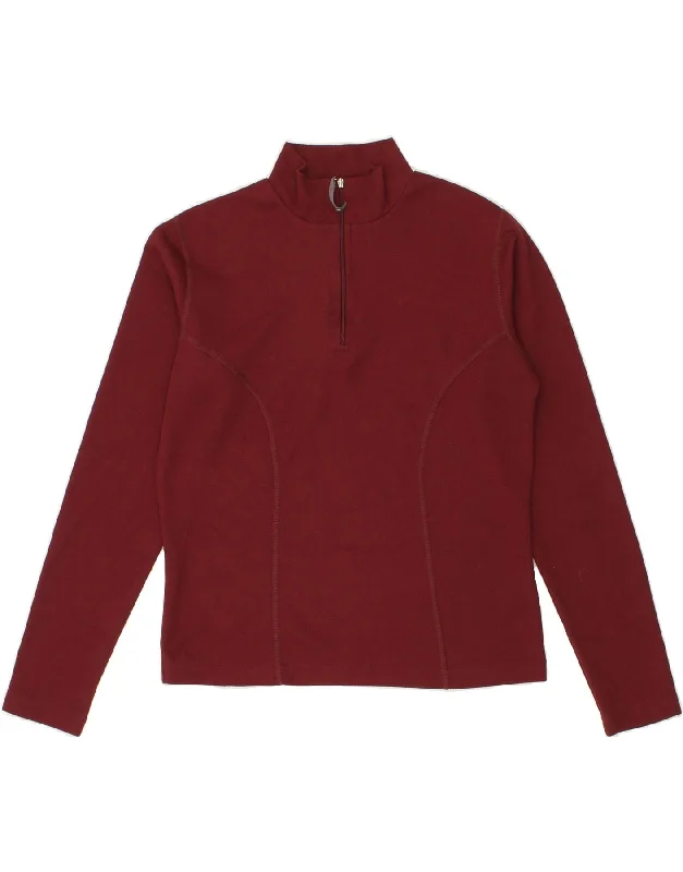 Sports And Leisure THE NORTH FACE Womens Zip Neck Pullover Tracksuit Top UK 10 Small Maroon Sports And Leisure THE NORTH FACE Womens Zip Neck Pullover Tracksuit Top UK 10 Small Maroon